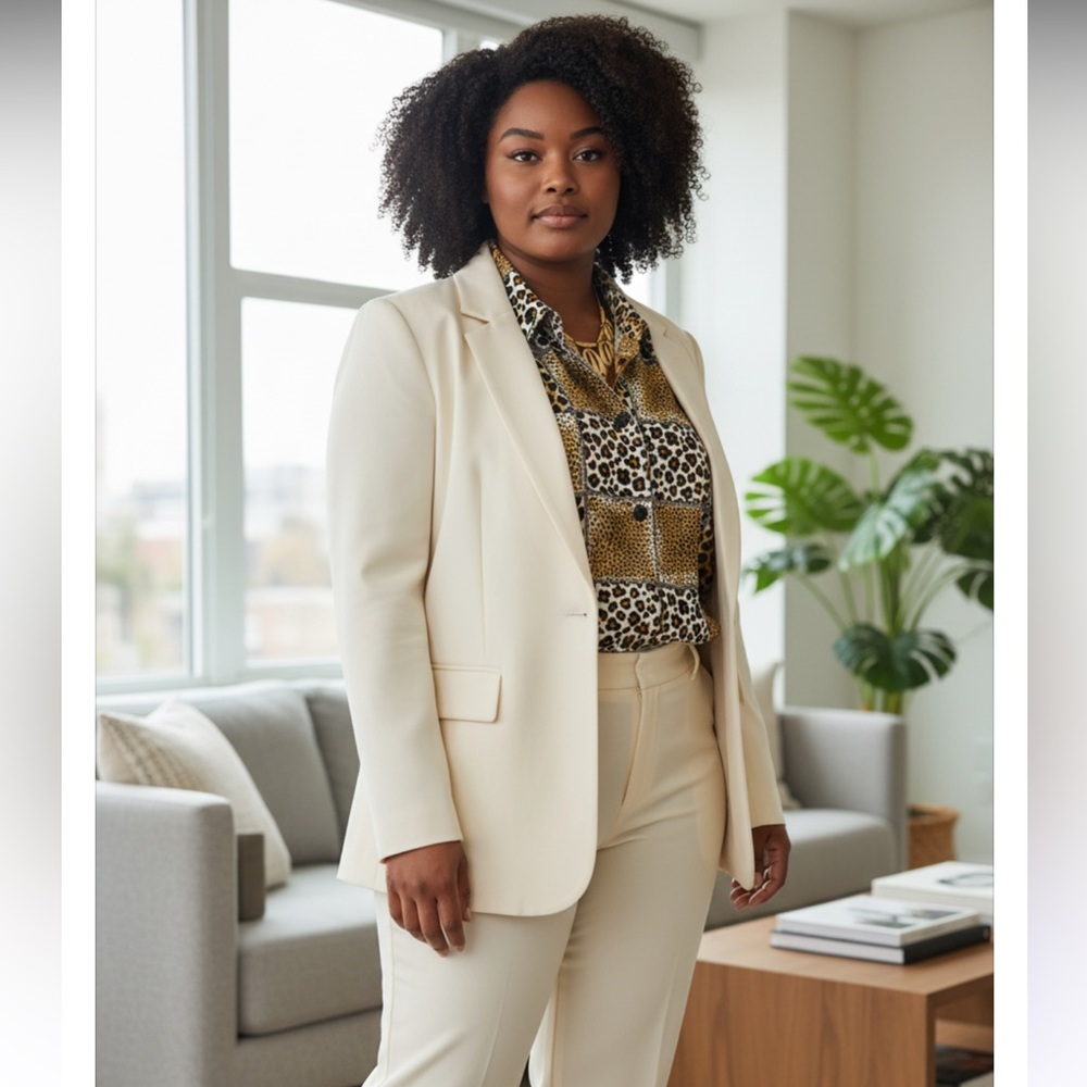 IMPRESSION WOMAN ANIMAL PRINT VINTAGE PLUS SIZE 3X. CONDITION: GENTLY USED.